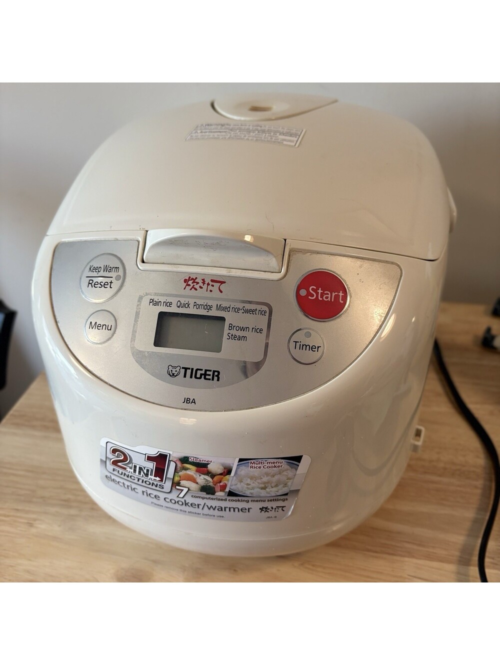 Tiger JBA-T18U Rice Cooker Warmer 10 Cup Japan Multi-Function Steamer Slow Cook